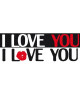 PLAGE Sticker déco  I love you1 Planche 24x68cm