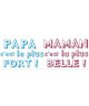 PLAGE Sticker PAPA MAMAN1 planche 24*68