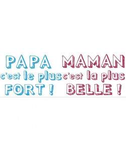 PLAGE Sticker PAPA MAMAN1 planche 24*68