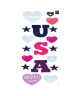 PLAGE Stickers déco  American Lover 1 planche  24x68cm