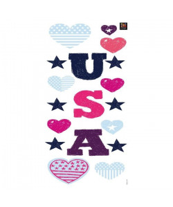 PLAGE Stickers déco  American Lover 1 planche  24x68cm