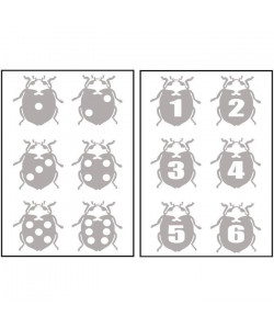 PLAGE Stickers adhésif mural Taille S  Coccinelles de la chance alu brossé2 planches 29,7 x 21 cm, divers motifs