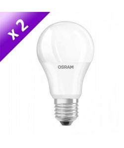 OSRAM Lot de 2 Ampoules LED Double Click E27 9 W équivalent a 60 W blanc chaud