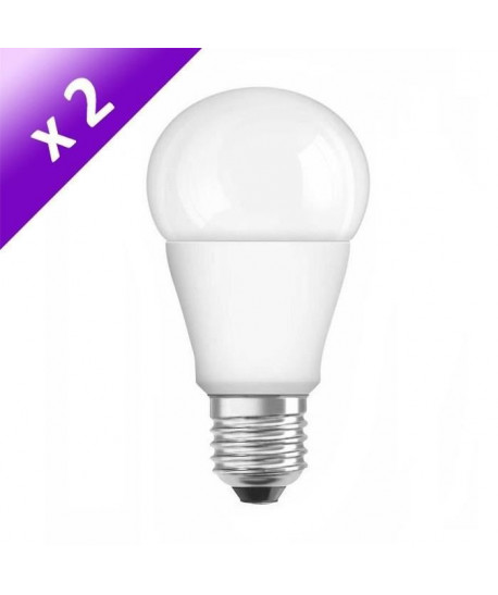 OSRAM Lot de 2 Ampoules LED E27 10 W équivalent a 75 W blanc chaud