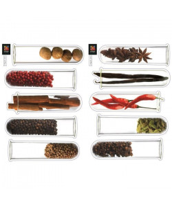 PLAGE Stickers adhésif mural Taille S  Spicy tubes2 planches 29,7 x 21 cm, divers motifs