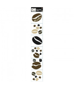 PLAGE  Sticker déco carrelage  Coffee time6 planches 15 x 15 cm