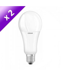 OSRAM Lot de 2 Ampoules LED E27 20 W équivalent a 150 W blanc chaud