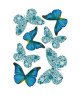 Sticker déco Papillons 3D blue holidays PVC Bleu