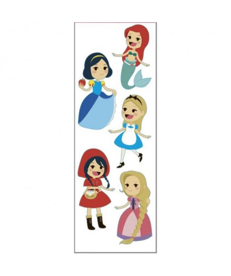 PLAGE Sticker déco  Princesses de conte1 Planche 24x68cm