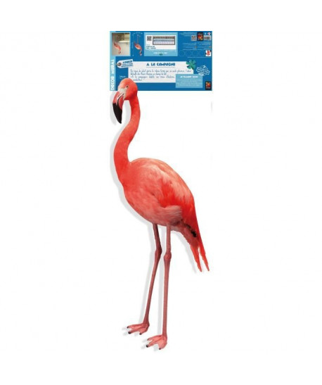 PLAGE Sticker Décor mural adhésif 3XL  Le Flamand rose 56 x 158.5 cm