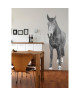 PLAGE Sticker Décor mural adhésif 3XL   Cheval noir et blanc45x169 cm