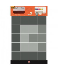 PLAGE Stickers adhésif mural Taille S  Grey pixel2 planches 29,7 x 21 cm, divers motifs