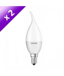OSRAM Lot de 2 Ampoules LED E14 6 W équivalent a 40 W blanc chaud dimmable variateur