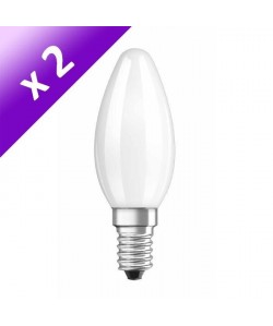 OSRAM Lot de 2 Ampoules filament LED E14 2 W équivalent a 25 W blanc chaud