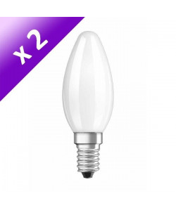 OSRAM Lot de 2 Ampoules filament LED E14 4 W équivalent a 40 W blanc chaud