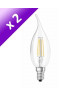 OSRAM Lot de 2 Ampoules filament LED E14 4 W équivalent a 40 W blanc chaud