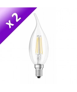 OSRAM Lot de 2 Ampoules filament LED E14 4 W équivalent a 40 W blanc chaud