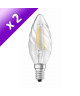 OSRAM Lot de 2 Ampoules filament LED E14 4 W équivalent a 40 W blanc chaud