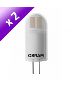 OSRAM Lot de 2 Ampoules LED G4 2 W équivalent a 20 W blanc chaud