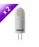 OSRAM Lot de 2 Ampoules LED G4 2 W équivalent a 28 W blanc chaud