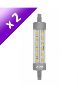 OSRAM Lot de 2 Ampoules LED R7S 9 W équivalent a 75 W blanc chaud