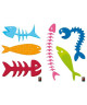 PLAGE Stickers adhésif mural Taille S  Poissons2 planches 29,7 x 21 cm, divers motifs