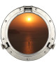 PLAGE  Sticker Fenetre trompe l\'oeil adhésive   Hublot coucher de soleil60x75 cm