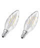 OSRAM Lot de 2 Ampoules LED E14 flamme torsadée 2 W équivalent a 25 W blanc chaud