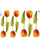 PLAGE Stickers adhésif mural Taille S  Tulipes2 planches 29,7 x 21 cm, divers motifs