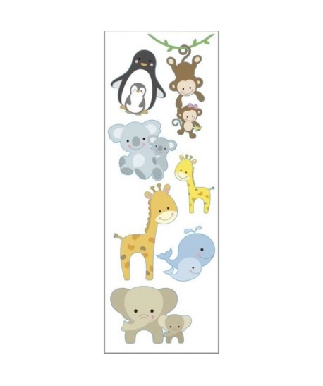 PLAGE Sticker déco  Animaux1 Planche 24x68cm