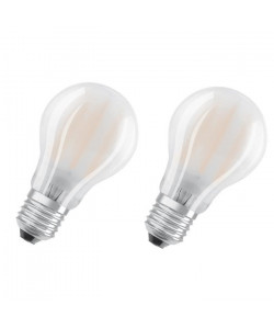 OSRAM Lot de 2 Ampoules LED E27 standard dépolie 7 W équivalent a 60 W blanc froid