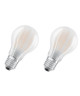 OSRAM Lot de 2 Ampoules LED E27 standard dépolie 11 W équivalent a 94 W blanc chaud