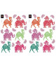 Lot de 2 planches de Stickers adhésif   Rajasthan   29,7 x 21 cm