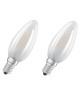 OSRAM Lot de 2 Ampoules LED E14 flamme dépolie 4 W équivalent a 40 W blanc froid