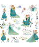 ROOMMATES Stickers LA REINE DES NEIGES PRINTEMPS repositionnables 4 feuilles de 10,1cm x 44,1cm