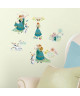 ROOMMATES Stickers LA REINE DES NEIGES PRINTEMPS repositionnables 4 feuilles de 10,1cm x 44,1cm