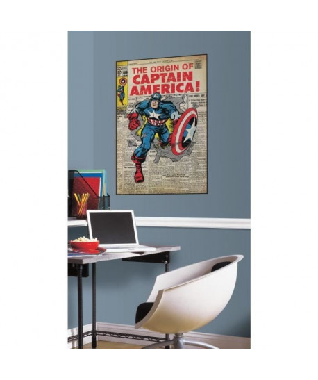 ROOMMATES Stickers CAPTAIN AMERICA repositionnables 61x87cm