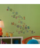 ROOMMATES Stickers ANIMAL ALPHABET DENA DESIGNS PEEL repositionnables 4 feuilles de 10,1cm x 44,1cm