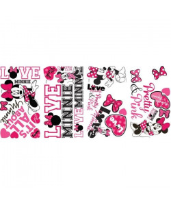 ROOMMATES Stickers MICKEY & FRIENDS  MINNIE repositionnables 4 feuilles de 10,1cm x 44,1cm