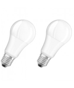 OSRAM Lot de 2 Ampoules LED E27 standard dépolie 14,5 W équivalent a 100 W blanc chaud dimmable