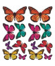 ROOMMATES Lot de 26 stickers PAPILLONS RELIEF 3D repositionnables 12,1cm x 26cm et 1 feuille 3D de