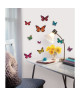 ROOMMATES Lot de 26 stickers PAPILLONS RELIEF 3D repositionnables 12,1cm x 26cm et 1 feuille 3D de