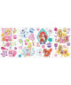 ROOMMATES Lot de 35 stickers DISNEY PRINCESSE PALACE ANIMAUX repositionnables 4 feuilles de 10,1cm x 44,1cm