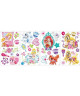 ROOMMATES Lot de 35 stickers DISNEY PRINCESSE PALACE ANIMAUX repositionnables 4 feuilles de 10,1cm x 44,1cm