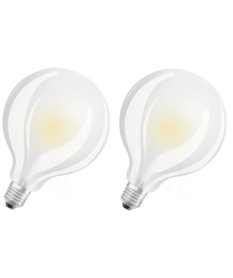 OSRAM Lot de 2 Ampoules LED E27 globe dépolie 11 W équivalent a 100 W blanc chaud