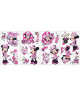 ROOMMATES Lot de 19 stickers DISNEY MINNIE FASHIONISTA repositionnables 4 feuilles de 10,1cm x 44,1cm