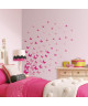 ROOMMATES Stickers PINK FLUTTER BUTTERFLIES PEEL repositionnables 4 feuilles de 10,1cm x 44,1cm