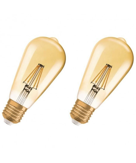 OSRAM Lot de 2 Ampoules LED E27 vintage édition 1906 2,8 W équivalent a 21 W blanc chaud