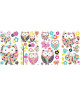 ROOMMATES Stickers PRISMA OWLS & BUTTERFLIES PEEL repositionnables 4 feuilles de 10,1cm x 44,1cm