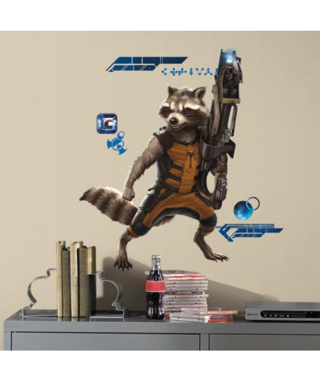 ROOMMATES Sticker géant LES GARDIENS DE LA GALAXY ROCKET RACCOON repositionnable 91x68cm